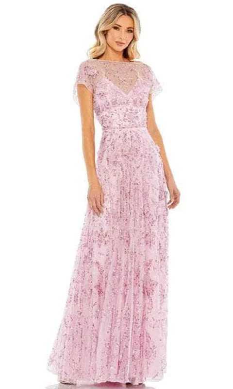 Mac Duggal 70274 - Bateau Neck A-Line Evening Dress