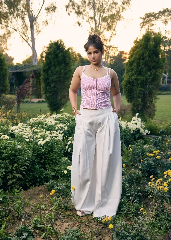 Sandra White Wide Leg Pants