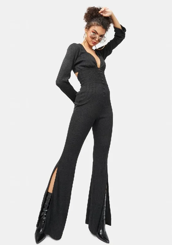 Classy Behavior Long Flare Jumpsuit