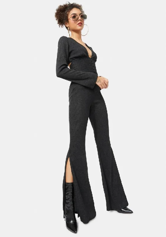 Classy Behavior Long Flare Jumpsuit