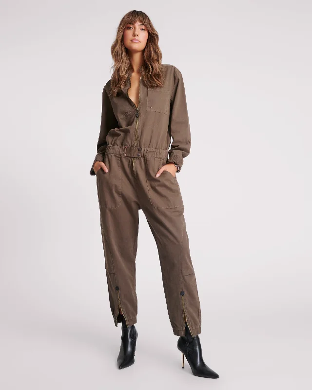 KHAKI DARK ROMANCE JUMPSUIT