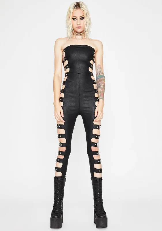 Midnight War Zone Buckle Catsuit