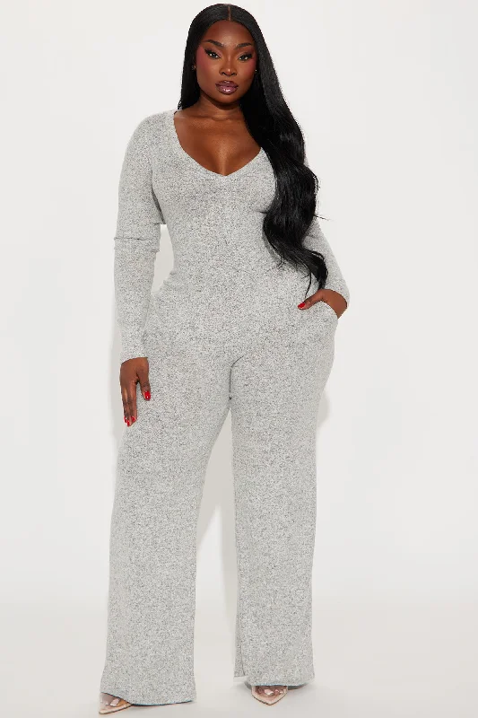 Never Not Nice Jumpsuit - Heather Grey